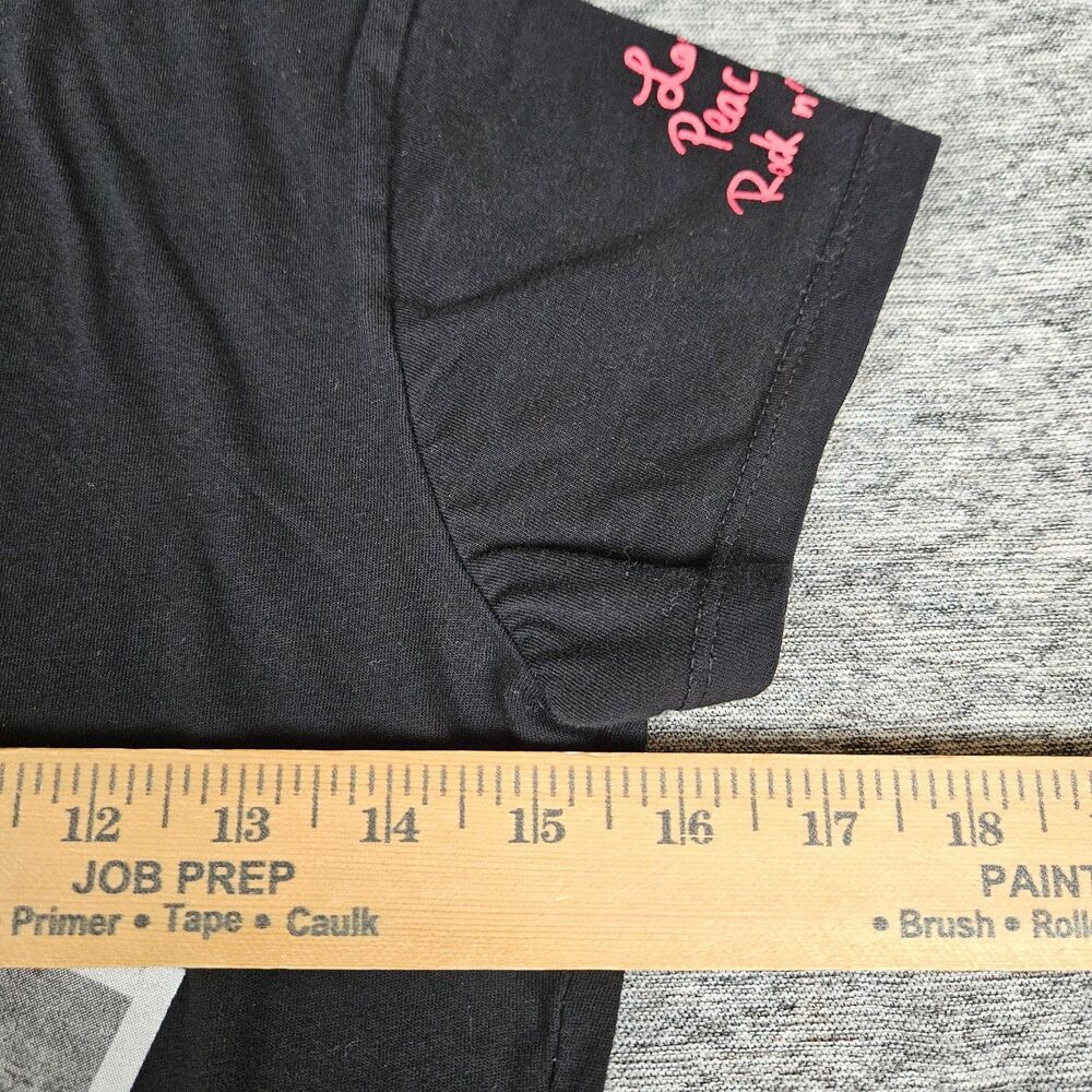 Vintage A Fine Mess Women's Large T Shirt Love Peace Rock N Rock Y2K Grunge Punk - Picture 8 of 9